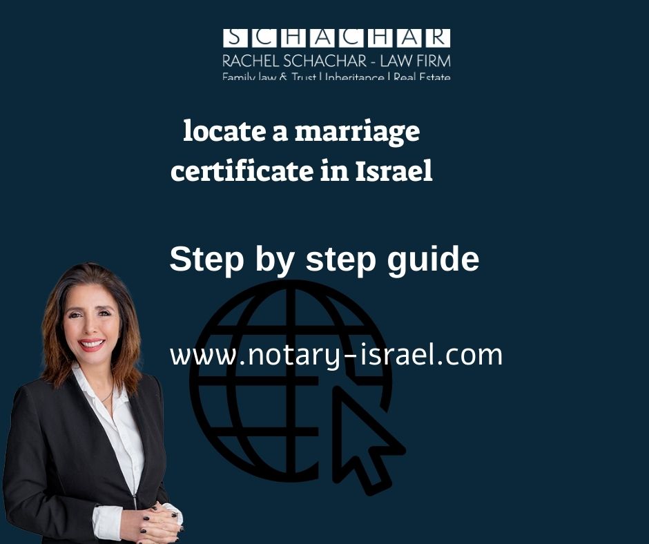 Locating a marriage certificate in Israel, a complete step-by-step guide