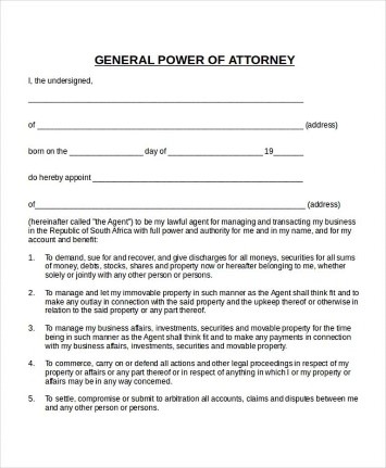 ייפוי כוח כללי Power of Attorney for a Lawyer in Germany